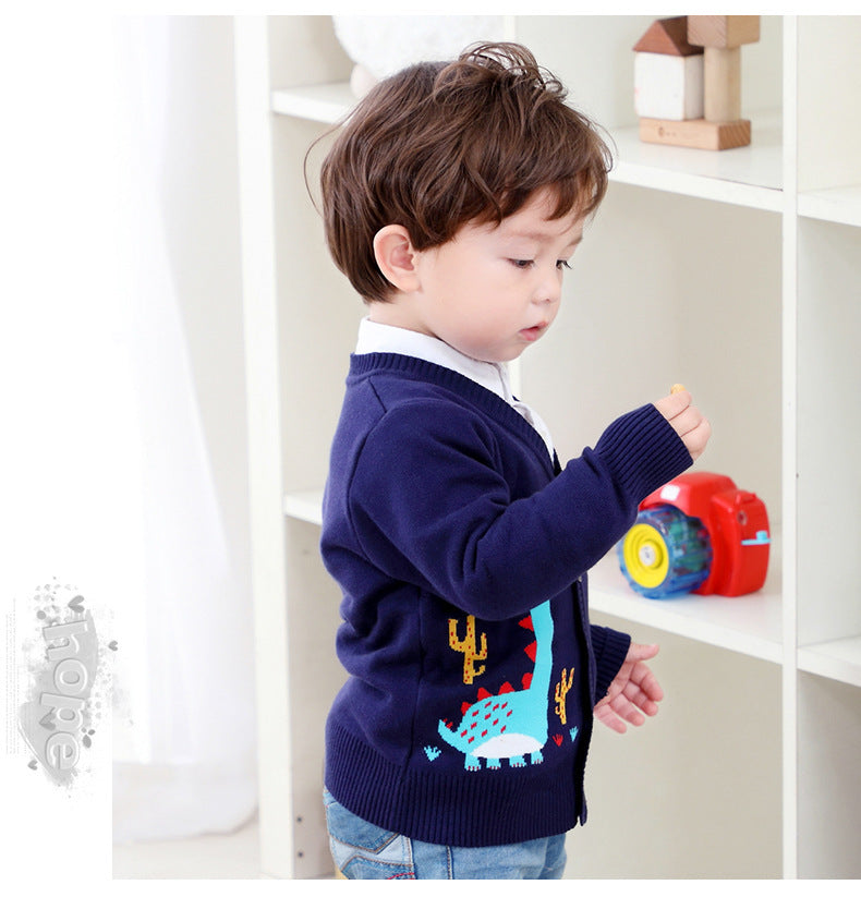 New All-Match Fashion Boy Knitted Cardigan