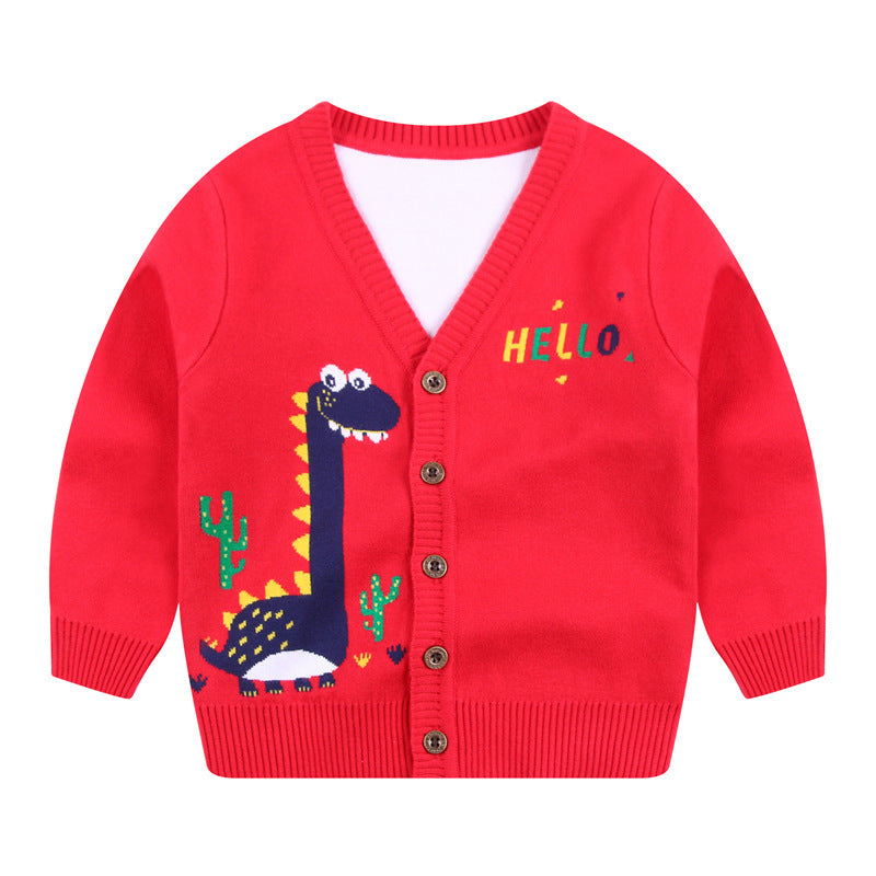 New All-Match Fashion Boy Knitted Cardigan