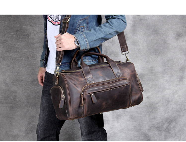 Leather Big Travel Bag Men&