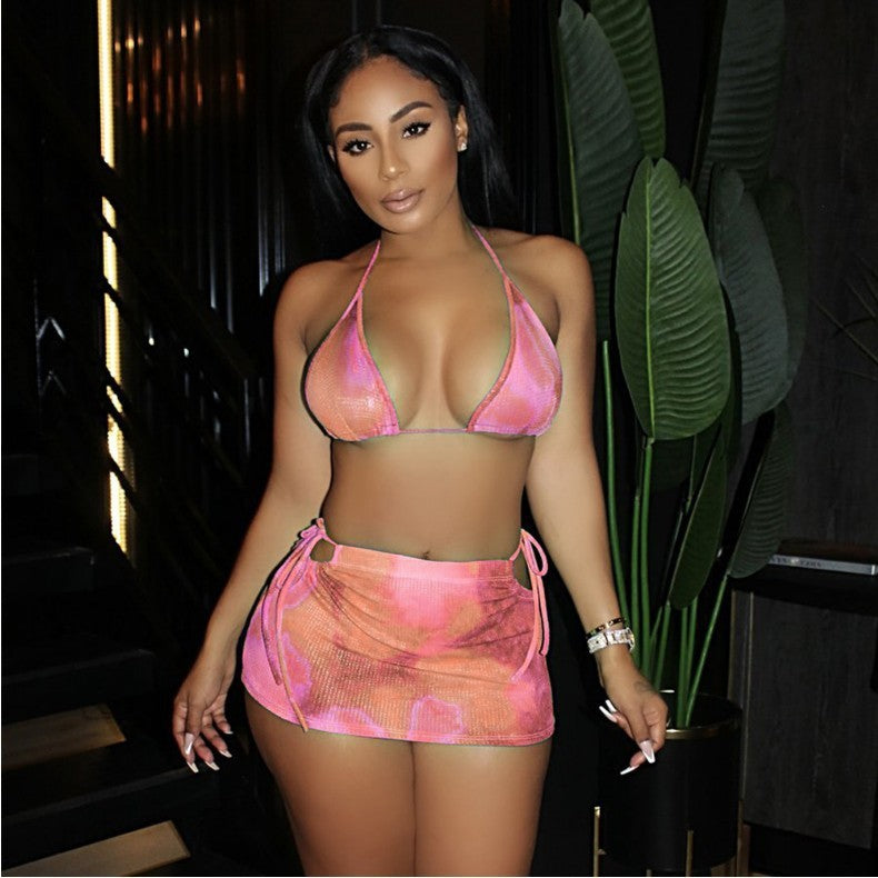 European And American New Style Bikini Tethered Two-piece Sexy Fashion Swimsuit