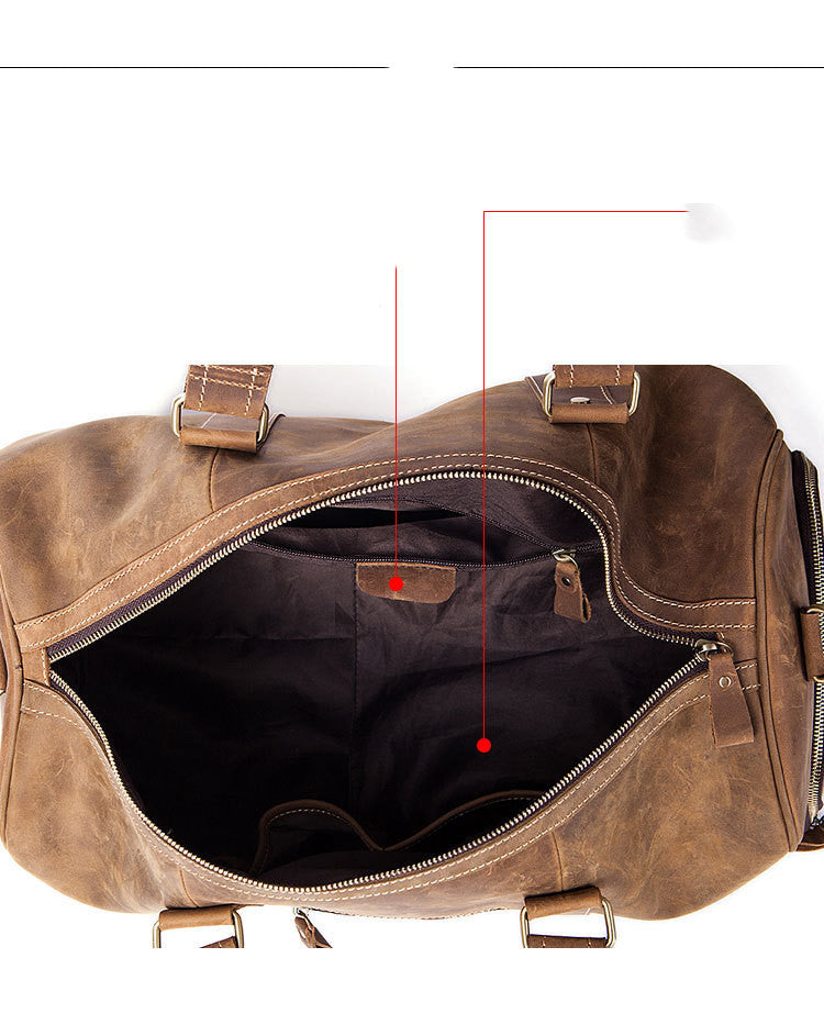 Vintage Crazy Horse Leather Men&