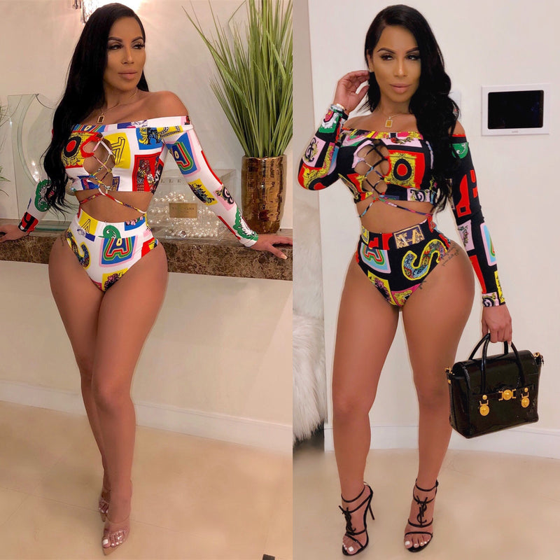 Printed swimsuit cover