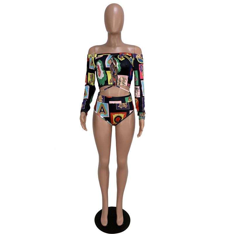 Printed swimsuit cover