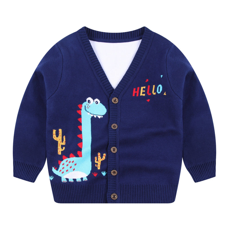 New All-Match Fashion Boy Knitted Cardigan