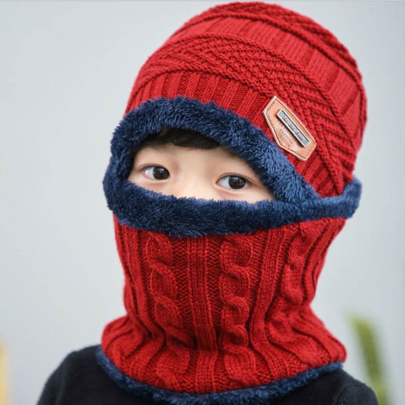 Warm knitted hat children&