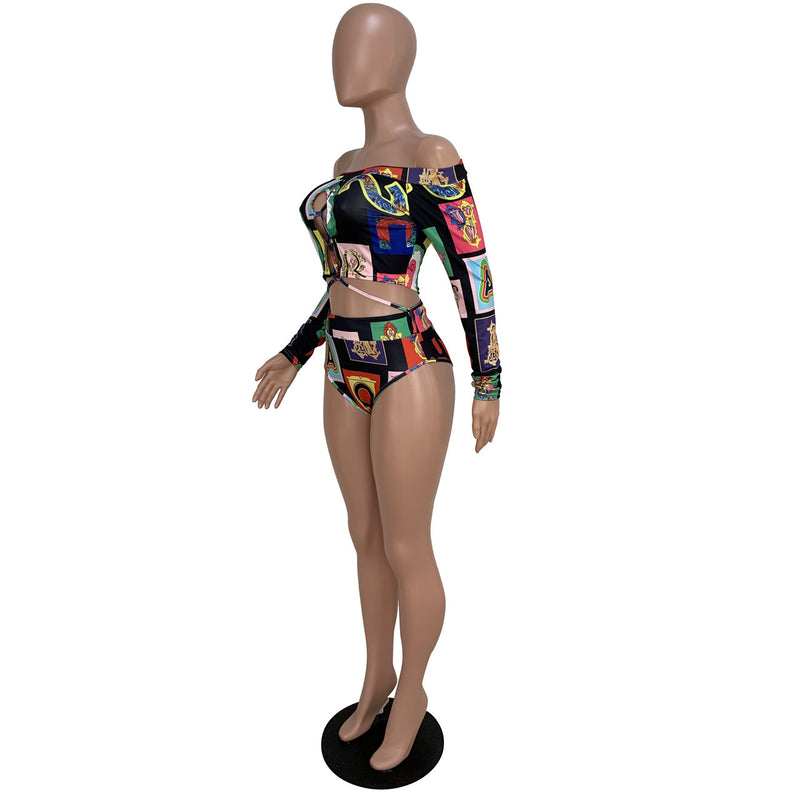 Printed swimsuit cover