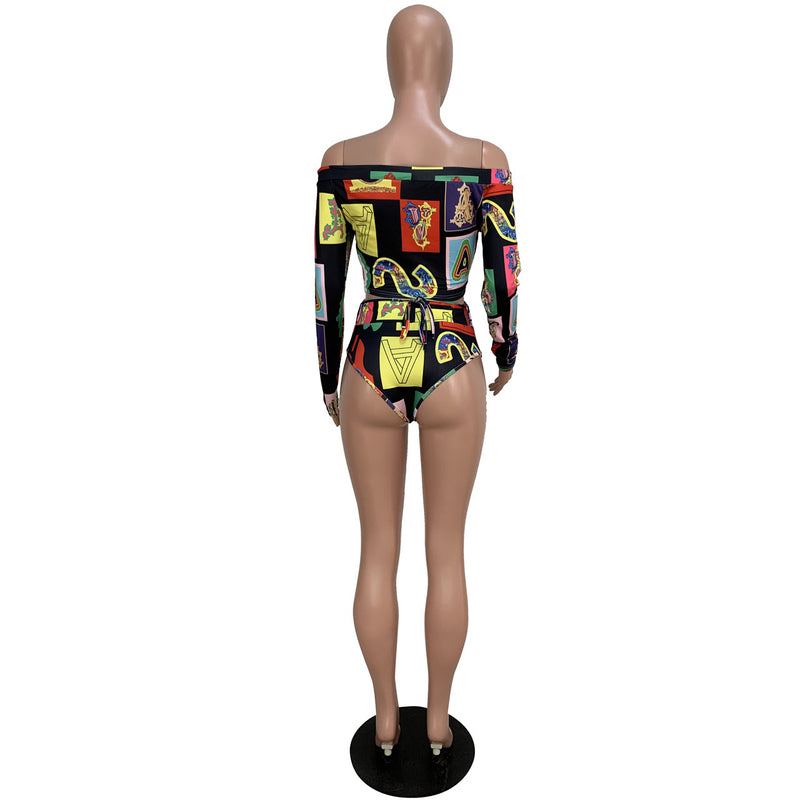 Printed swimsuit cover