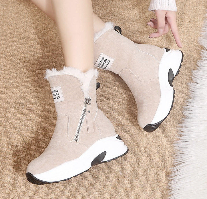 New Thick-soled Plus Velvet Warm Casual Cotton Shoes