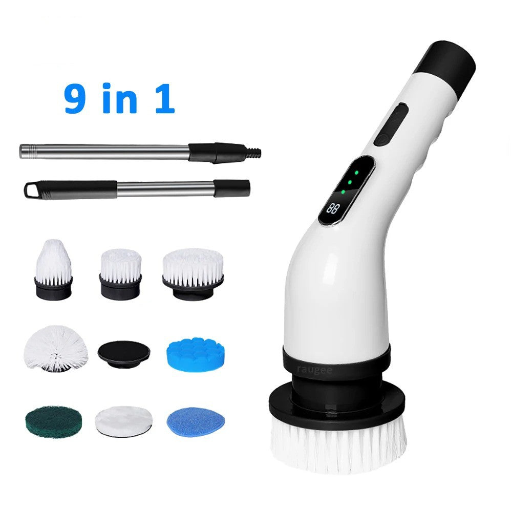 Electric Spin Scrubber Cordless Cleaning Brush Bathroom Rotating Scrubber