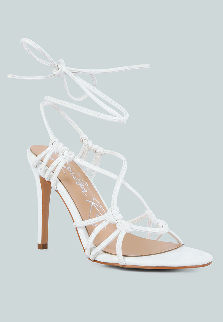 Trixy Knot Lace Up High Heel Sandal-1