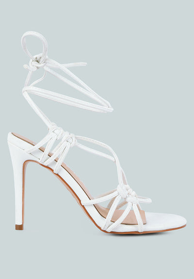 Trixy Knot Lace Up High Heel Sandal-0