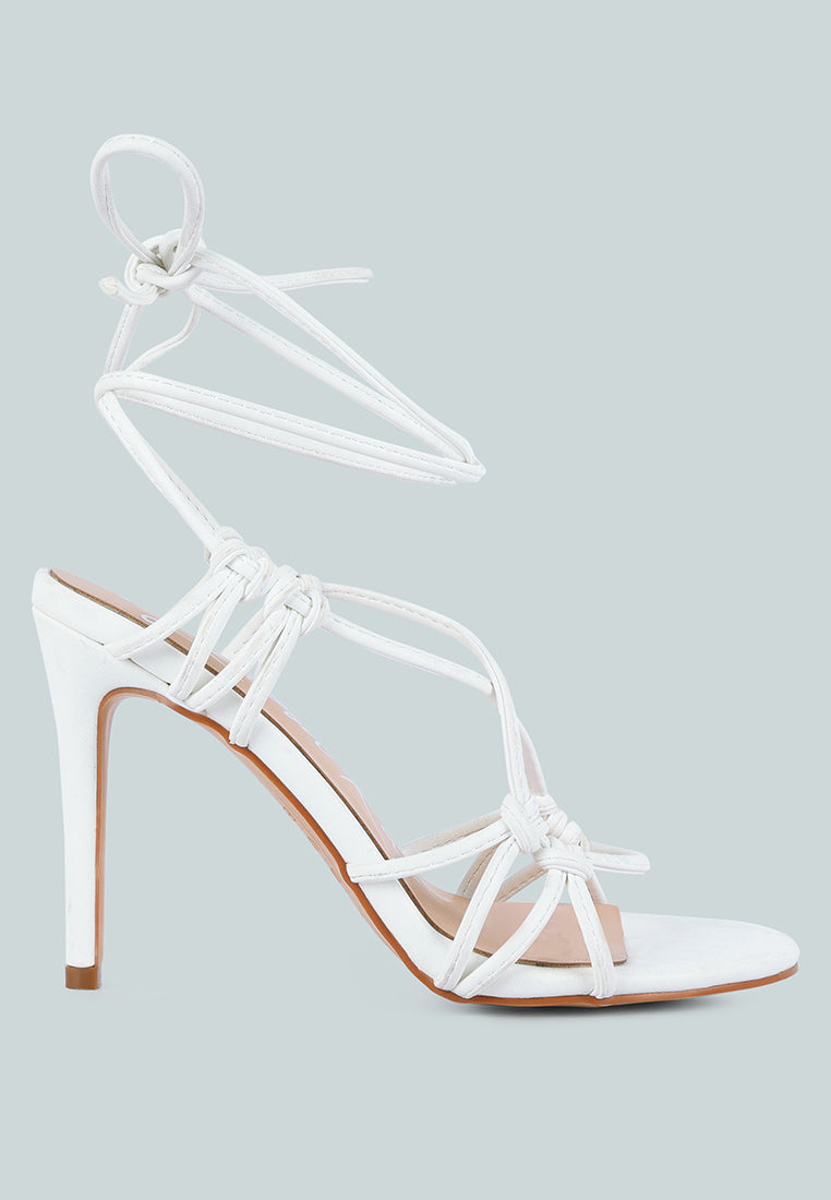 Trixy Knot Lace Up High Heel Sandal-0