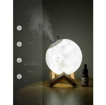 Lunar Humidifier & Night Light –  Gift Moisturizing Spray Dormitory Bedside Mute Creative Gift