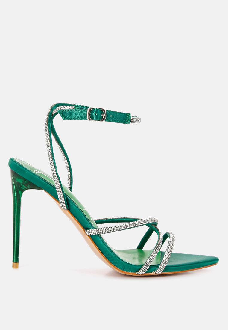 Dare Me Rhinestone Embellished Stiletto Sandals-0