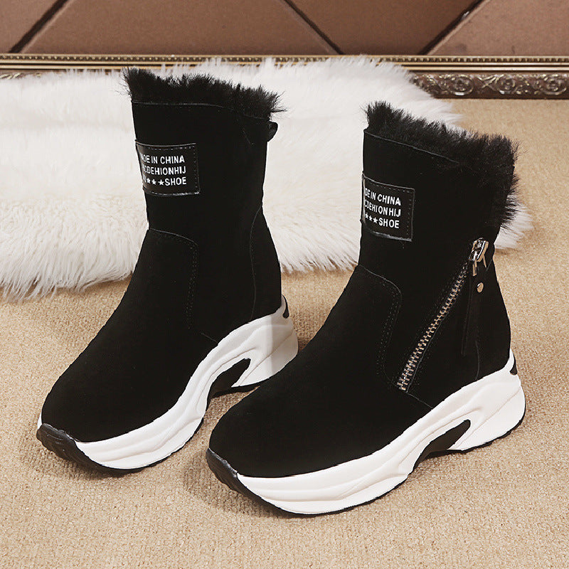 New Thick-soled Plus Velvet Warm Casual Cotton Shoes