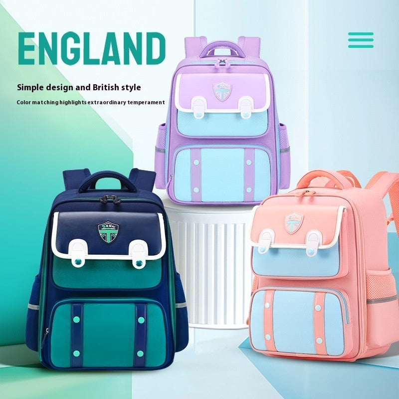 Student Schoolbag Spine Protection Burden Alleviation Backpack Water Repellent