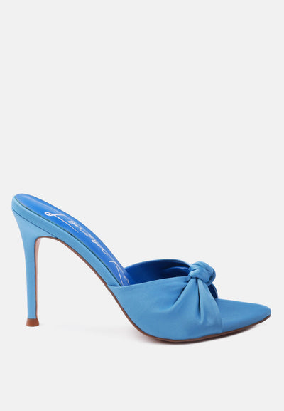First Crush Satin Knot High Heeled Sandals-0
