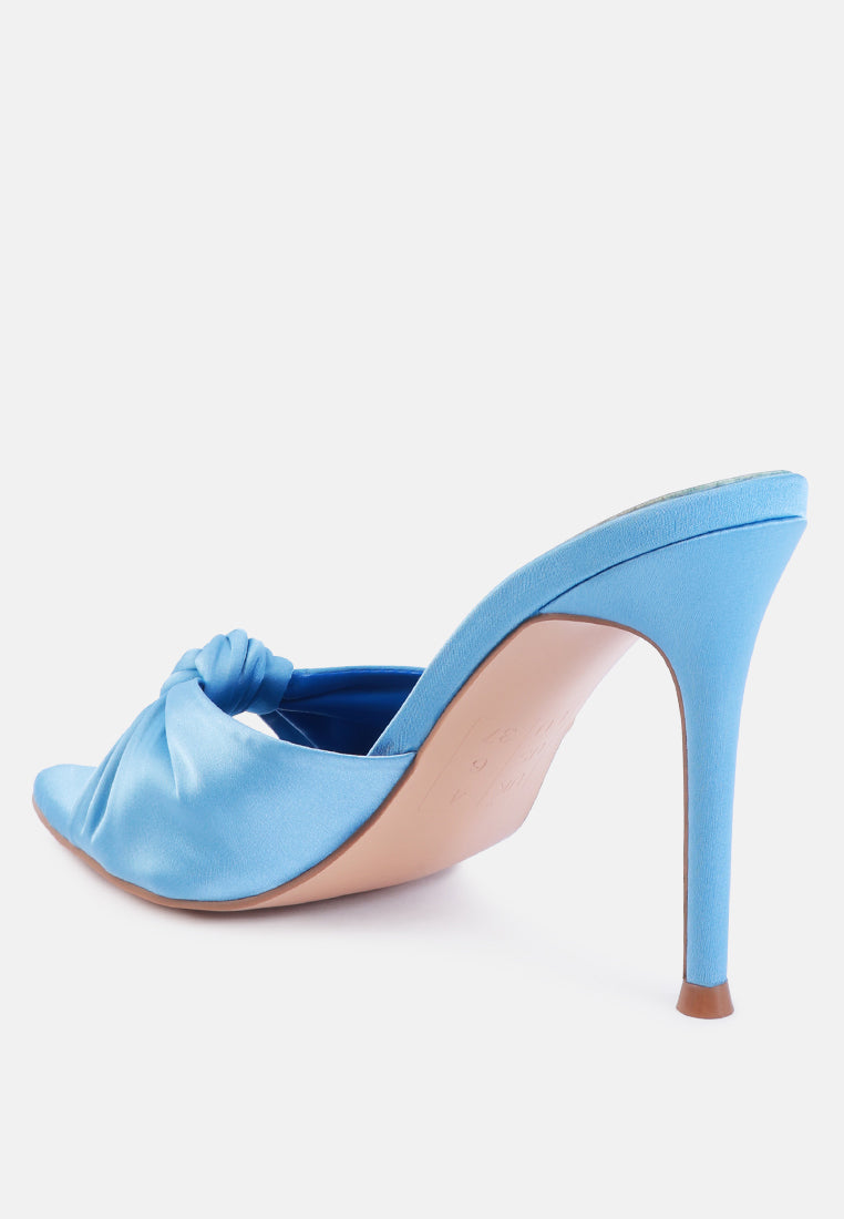 First Crush Satin Knot High Heeled Sandals-2