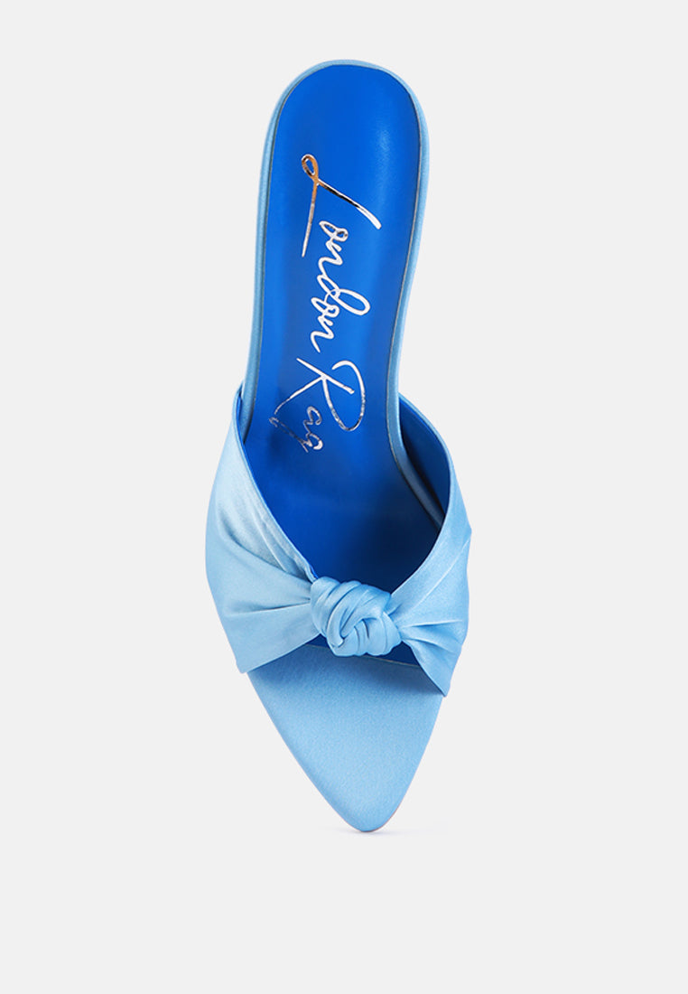First Crush Satin Knot High Heeled Sandals-3