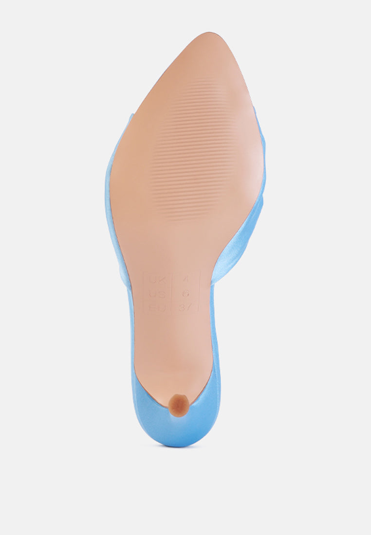 First Crush Satin Knot High Heeled Sandals-4