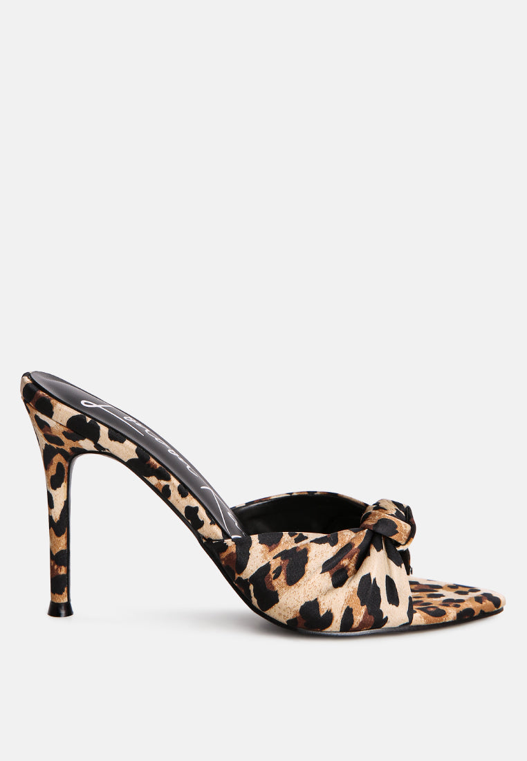 First Crush Satin Knot High Heeled Sandals-5
