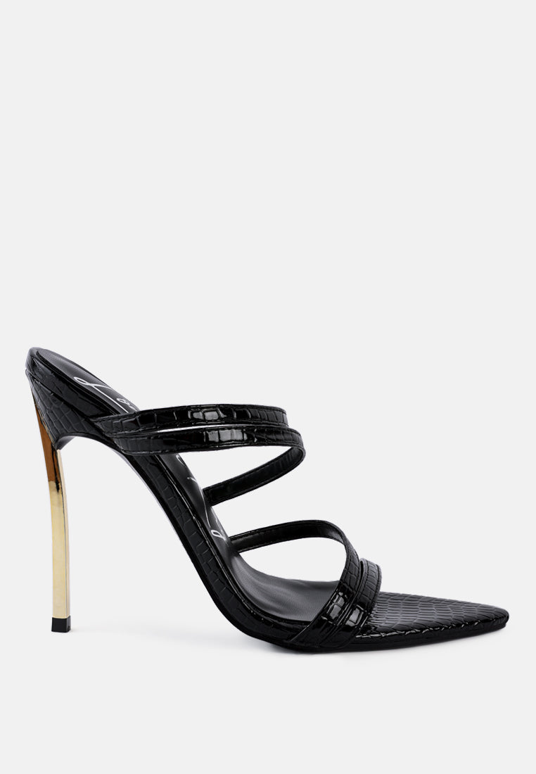 New Affair Croc Strappy High Heel Sandals-6